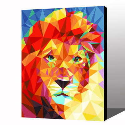 MADE4U [ Animal Series ] [ 20" ] [ Wood Framed ] Paint By Numbers Kit with Brushes and Paints ( Lion HHGZGX4028 ) NEW
